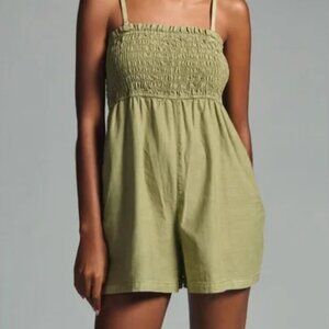 Pilcro Anthropologie Sleeveless Smocked Romper